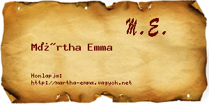 Mártha Emma névjegykártya